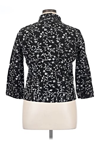 Christopher & Banks 3/4 Sleeve Button-Down Shirt (view 2)