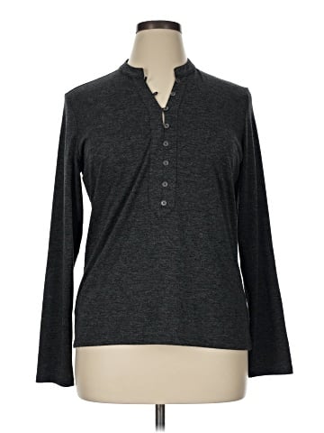 Banana Republic Factory Store Long Sleeve Henley (view 1)