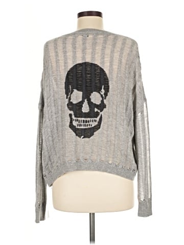 Skull Cashmere Pullover Sweater (view 2)