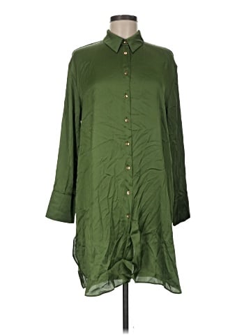 Zara 3/4 Sleeve Button-Down Shirt (view 1)