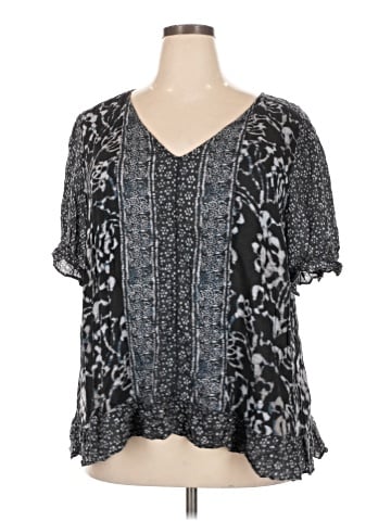 Lucky Brand Short Sleeve Blouse (view 1)
