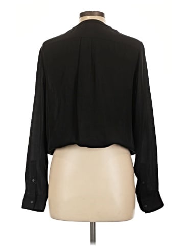 Theory Long Sleeve Silk Top (view 2)