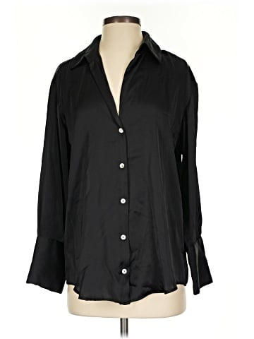 Zara 3/4 Sleeve Button-Down Shirt (view 1)