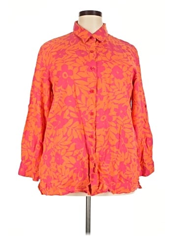 Jaclyn Smith 3/4 Sleeve Button-Down Shirt (view 1)
