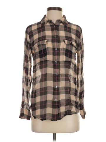 Equipment Long Sleeve Silk Top (view 1)