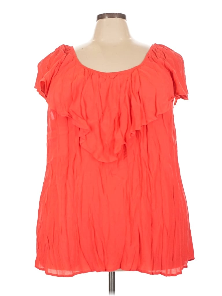 Torrid Short Sleeve Blouse In Orange
