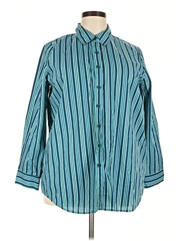 Roaman's Long Sleeve Button-Down Shirt (view 1)