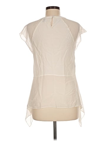 BCBGMAXAZRIA Short Sleeve Silk Top (view 2)