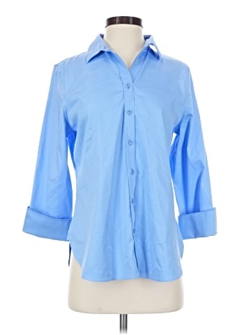 Chico's 3/4 Sleeve Button-Down Shirt (view 1)