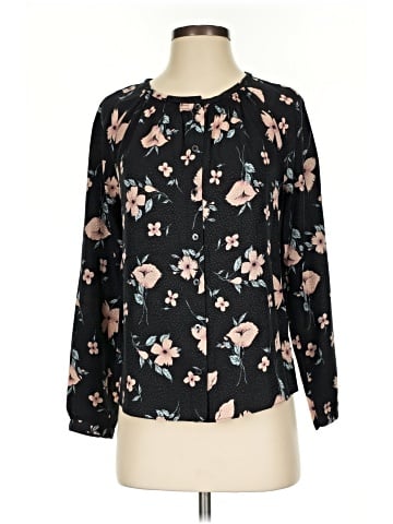 Rebecca Taylor Long Sleeve Silk Top (view 1)