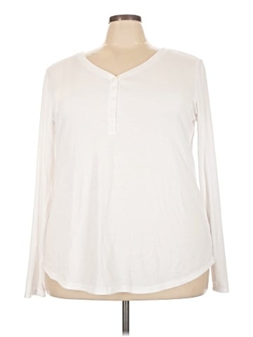 a.n.a. A New Approach Long Sleeve Henley (view 1)
