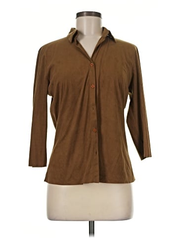Studio M 3/4 Sleeve Button-Down Shirt (view 1)