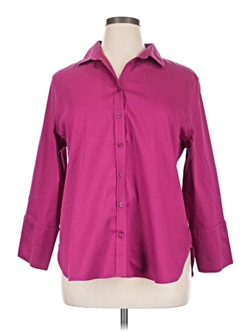 Chico's 3/4 Sleeve Button-Down Shirt (view 1)