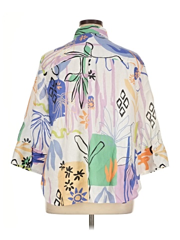 Chico's 3/4 Sleeve Button-Down Shirt (view 2)