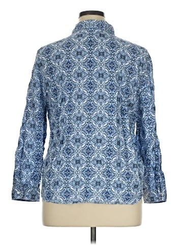Alfred Dunner Long Sleeve Button-Down Shirt (view 2)