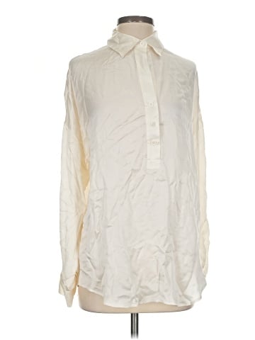 CAbi Long Sleeve Silk Top (view 1)