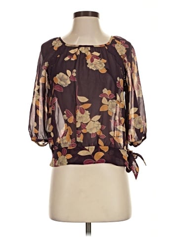 Moulinette Soeurs 3/4 Sleeve Silk Top (view 1)