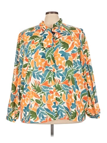 ELOQUII Long Sleeve Blouse (view 1)