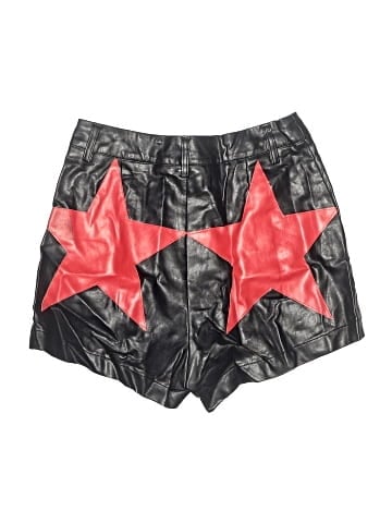 Sparkle City Faux Leather Shorts (view 2)