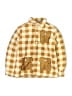 7 For All Mankind 100% Polyester Checkered-gingham Yellow Jacket Size 5 - photo 1