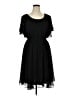Torrid 100% Polyester Solid Black Cocktail Dress Size 1X Plus (1) - photo 1