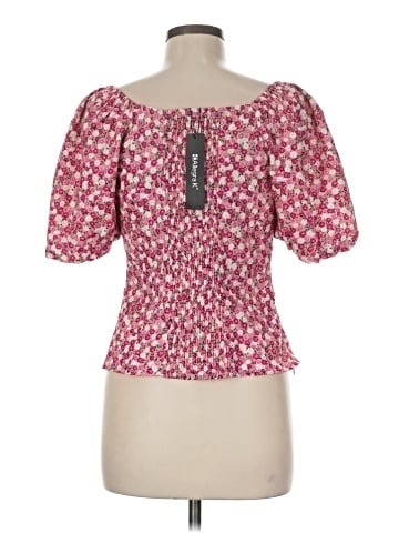Allegra K Short Sleeve Blouse (view 2)