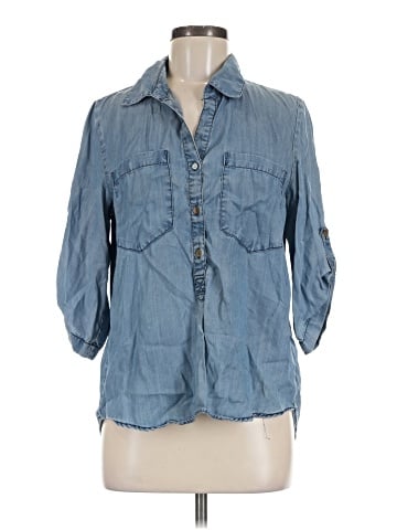 Velvet Heart 3/4 Sleeve Button-Down Shirt (view 1)