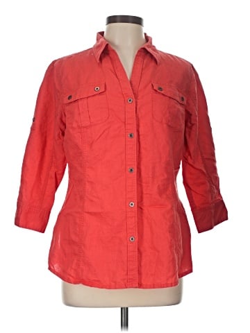 Columbia 3/4 Sleeve Button-Down Shirt (view 1)
