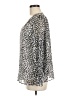 1.State 100% Polyester Animal Print Silver Long Sleeve Blouse Size M - photo 5