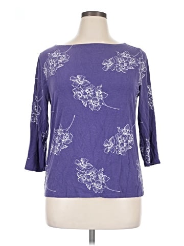 Ann Taylor Factory 3/4 Sleeve T-Shirt (view 1)