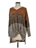 Umgee Animal Print Brown Pullover Sweater Size S - photo 1