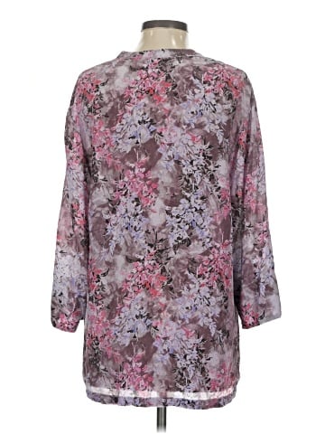 Tianello 3/4 Sleeve Silk Top (view 2)