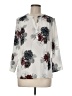 Daniel Rainn 100% Polyester Floral Ivory 3/4 Sleeve Blouse Size M - photo 1