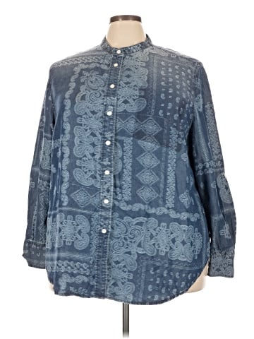 Lane Bryant Long Sleeve Button-Down Shirt (view 1)