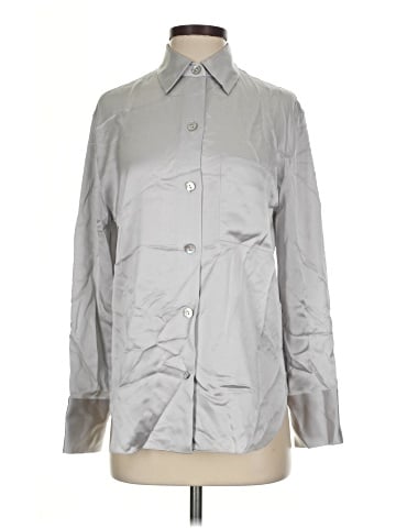 Vince. Long Sleeve Silk Top (view 1)
