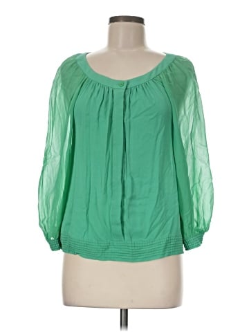Alice + Olivia 3/4 Sleeve Silk Top (view 1)