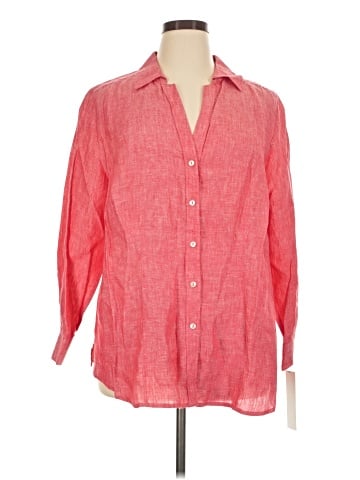Foxcroft 3/4 Sleeve Button-Down Shirt (view 1)