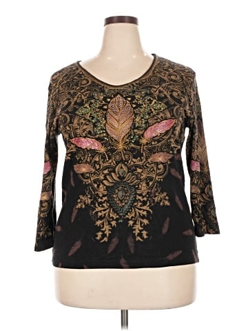 Cactus Bay Apparel Inc. by Lynee 3/4 Sleeve Top (view 1)