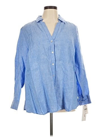 Foxcroft 3/4 Sleeve Button-Down Shirt (view 1)