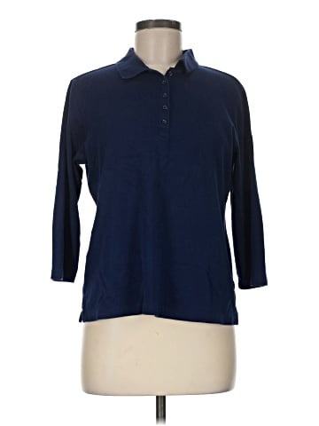 Lands' End 3/4 Sleeve Polo (view 1)