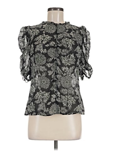 Veronica Beard Short Sleeve Silk Top (view 1)