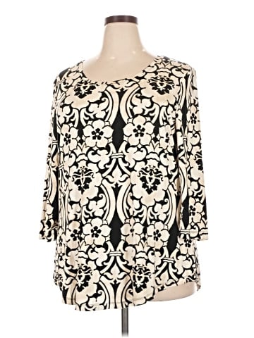 JM Collection 3/4 Sleeve Blouse (view 1)
