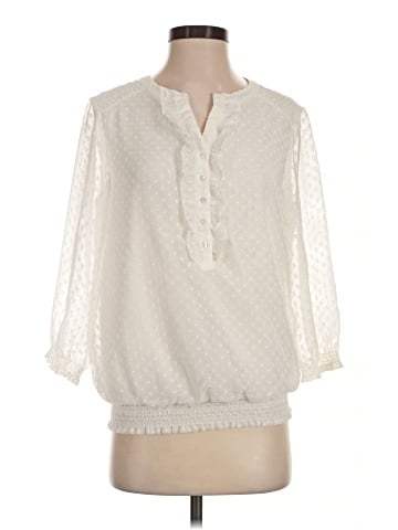 Christopher & Banks 3/4 Sleeve Blouse (view 1)