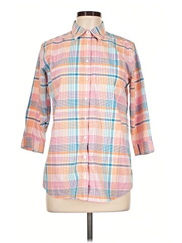 Lands' End 3/4 Sleeve Button-Down Shirt (view 1)