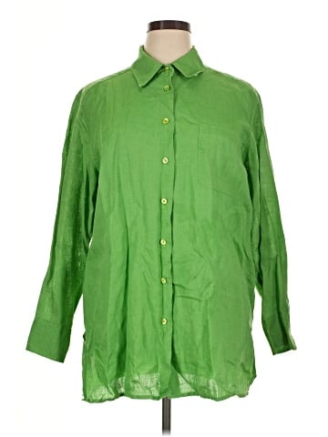 Elisabeth by Liz Claiborne 3/4 Sleeve Button-Down Shirt (view 1)