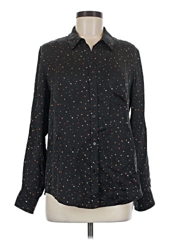 Rails Long Sleeve Silk Top (view 1)