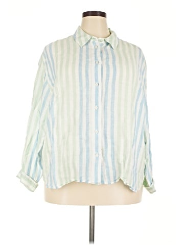 Talbots 3/4 Sleeve Button-Down Shirt (view 1)