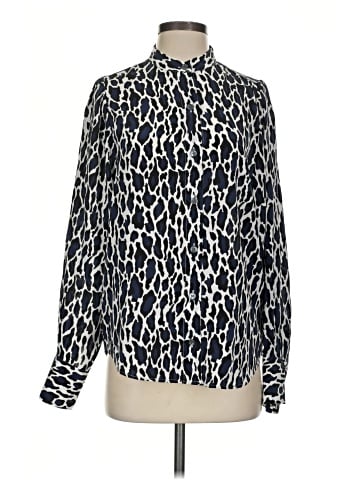 Equipment Long Sleeve Silk Top (view 1)