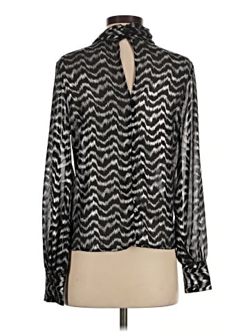 Aqua Long Sleeve Blouse (view 2)