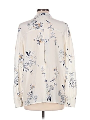 Vince. Long Sleeve Silk Top (view 2)
